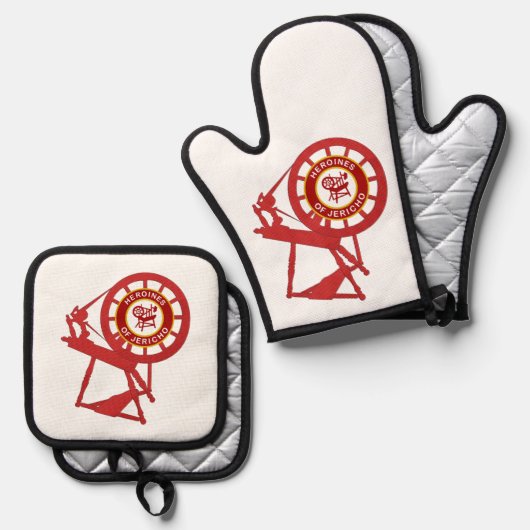 HOJ OFENHANDSCHUH & Topflappen-Set (Vorderseite/Rückseite)