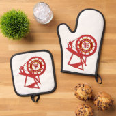 HOJ OFENHANDSCHUH & Topflappen-Set (Oben Unten)