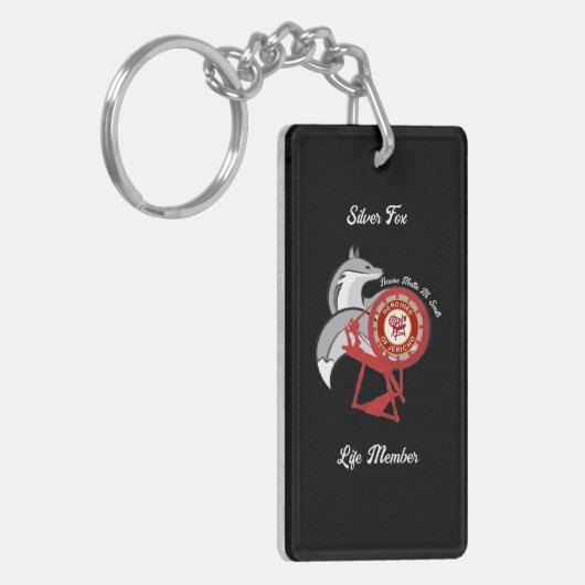 HOJ Silver Fox Life Mitglied Schlüsselanhänger (Vorderseite links)
