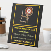 HOJ Spinning Wheel of Rame Sockelschild (In Situ)
