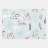 Hoja De Papel De Regalo christmas reindeer Geschenkpapier Set (Vorderseite 3)