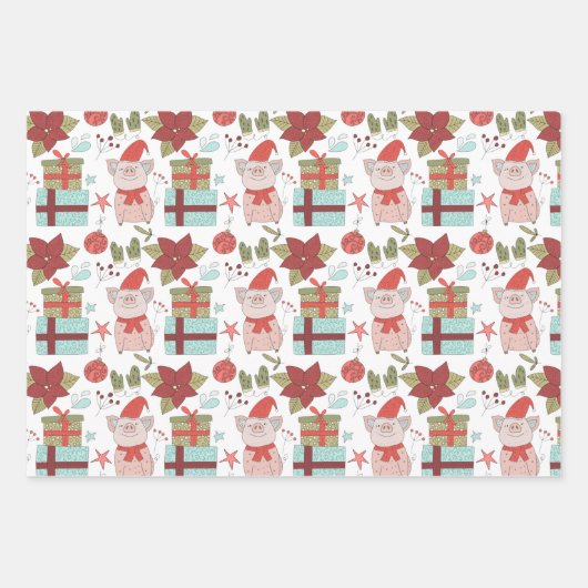 Hojas de papel navideñas geschenkpapier set (Vorderseite)