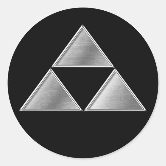 Hojo Clan Kamon Silver Chrome Runder Aufkleber (Vorderseite)