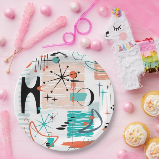 HoJo Retro Papierplatte Pappteller (Party)