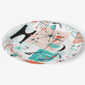 HoJo Retro Papierplatte Pappteller (Schrägansicht)