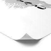 Hojo Ujiyasu Löwe von Sagami Calligrafy Kanji Art Poster (Ecke)