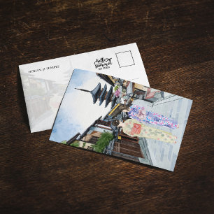 Hōkan-Ji Tempel Kyoto Japan Wasserfarbpostkarte Einladung