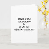 Hokey Pokey Funny Design Karte (Gelbe Blume)