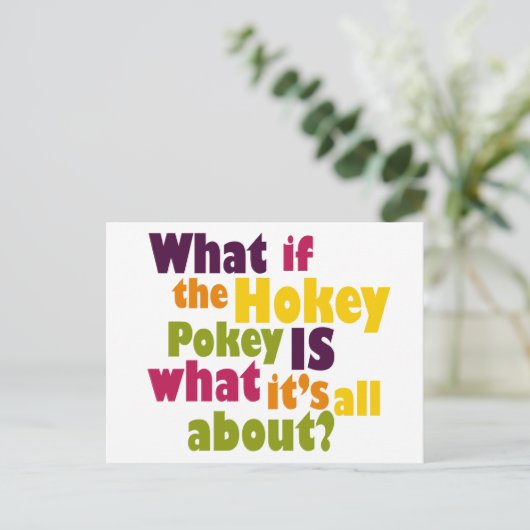 Hokey Pokey Postkarte (Stehend Vorderseite)