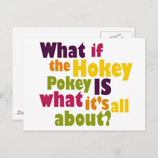 Hokey Pokey Postkarte (Vorne/Hinten)