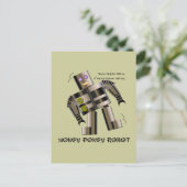 Hokey Pokey Robot Postkarte (Stehend Vorderseite)