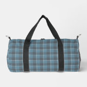 Hoki Blau und Shuttle Grau Kariert Duffle Bag (Vorderseite)