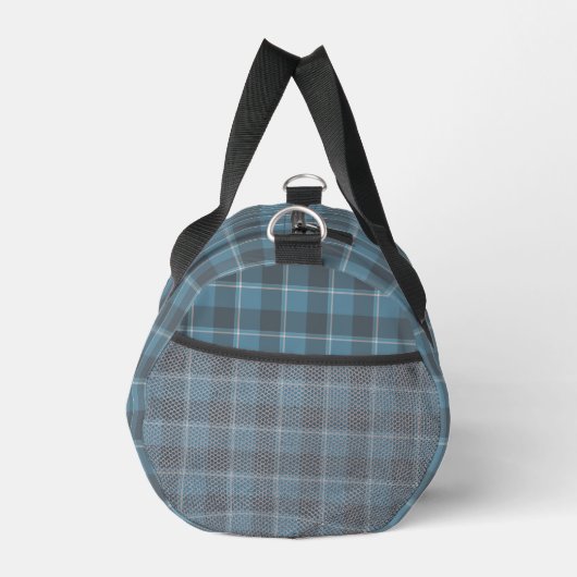 Hoki Blue and Shuttle Gray Plaid Duffle Bag (Rechts)