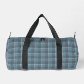 Hoki Blue and Shuttle Gray Plaid Duffle Bag (Rückseite)