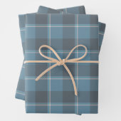 Hoki Blue and Shuttle Gray Plaid Geschenkpapier Set (Beispiel)
