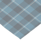 Hoki Blue and Shuttle Gray Plaid Kurzer Tischläufer (Ecke)