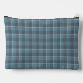 Hoki Blue and Shuttle Gray Plaid Zubehörtasche (Rückseite)
