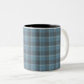 Hoki Blue and Shuttle Gray Plaid Zweifarbige Tasse (VorderseiteRechts)