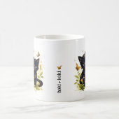 Hoki & Koki Black Kittens im Garten Tasse (Mittel)