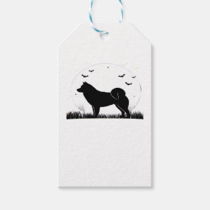 Hokkaido Hund � Halloween Mond Silhouette Klassisc Geschenkanhänger