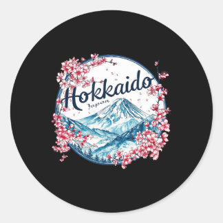 Hokkaido Japan Alpin-Skiing Anime-Entdecker Runder Aufkleber