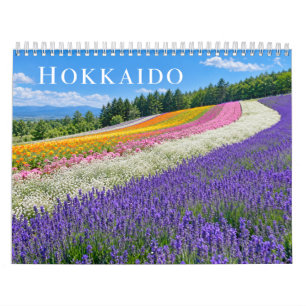 Hokkaido Japan Landschaften durch die Jahreszeiten Kalender