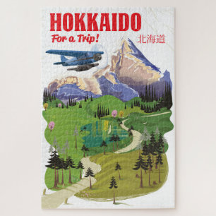 Hokkaido japan Vintages Vintages Reiseplakat Puzzle