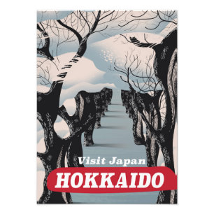 Hokkaido Japanisches Vintages Reiseplakat Fotodruck