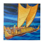 Hokulea, das Kanu Voyaging ist Fliese (Vorderseite)