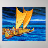 Hokulea Voyaging Canoe Poster (Vorne)