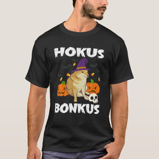 Hokus Bonkus Doge Cheems - Funny Halloween Ironic T-Shirt (Vorderseite)