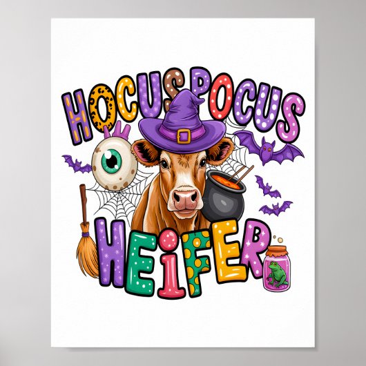 Hokus Pokus Färse Halloween Kuh Poster (Vorne)