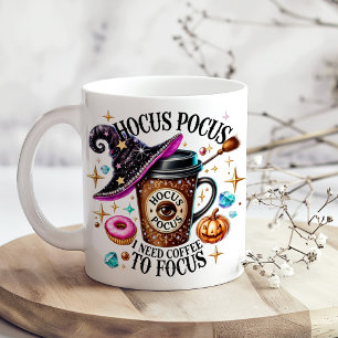"Hokus Pokus Ich Brauche Kaffee" Lustige Hexerei  Jumbo-Tasse