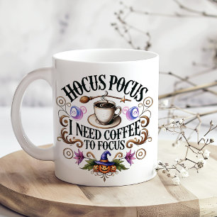 "Hokus Pokus Ich Brauche Kaffee" Lustige Hexerei  Jumbo-Tasse
