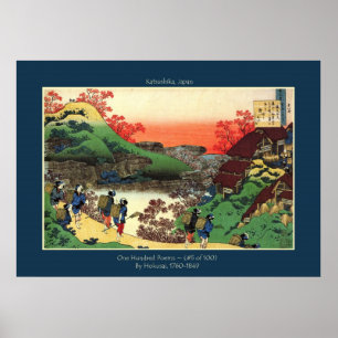 Hokusai 1760-1849 Katsushika, Japan 5 von 100 Gedi Poster