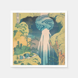 Hokusai Amida-Fälle Japan Wasserfall  Serviette