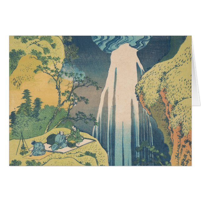 Hokusai Amida Falls Japan Wasserfall (Vorderseite (Horizontal))