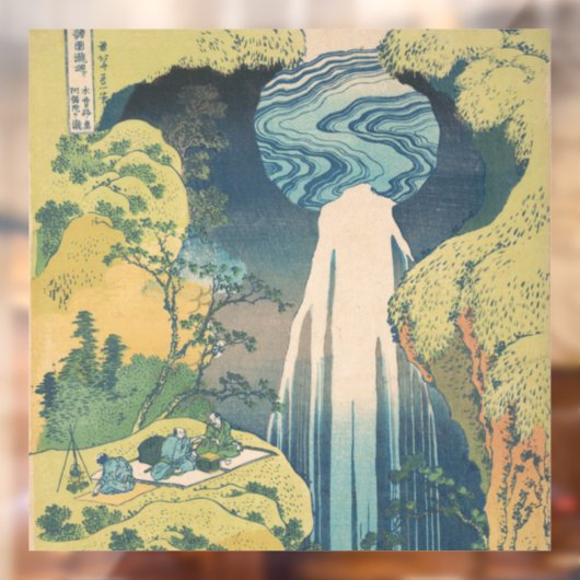 Hokusai Amida Falls Japan Wasserfall Fensteraufkleber (Blatt 2)