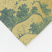 Hokusai Amida Falls Japan Wasserfall Fleecedecke (Ecke)