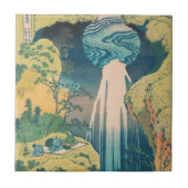 Hokusai Amida Falls Japan Wasserfall Fliese (Vorderseite)