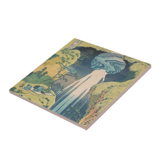 Hokusai Amida Falls Japan Wasserfall Fliese (Seite)