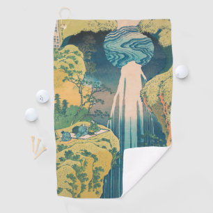 Hokusai Amida Falls Japan Wasserfall Golfhandtuch