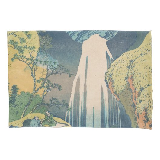 Hokusai Amida Falls Japan Wasserfall Kissenbezug (Vorderseite)