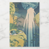 Hokusai Amida Falls Japan Wasserfall Lebensmitteletikett (Einzelnes Label)