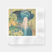 Hokusai Amida Falls Japan Wasserfall Serviette (Vorderseite)