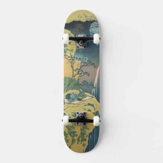 Hokusai Amida Falls Japan Wasserfall Skateboard (Vorderseite)