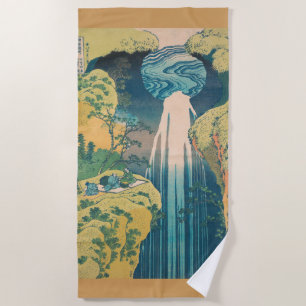 Hokusai Amida Falls Japan Wasserfall Strandtuch