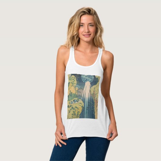 Hokusai Amida Falls Japan Wasserfall Tank Top (Vorderseite Vollansicht)