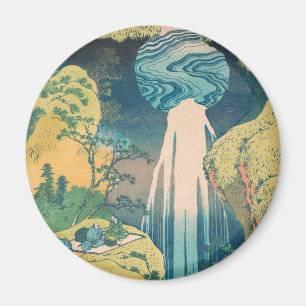 Hokusai Amida Wasserfall Japan Wasserfall  Magnet