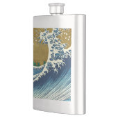 Hokusai Big Wave Japan japanische Kunst Flachmann (Links)